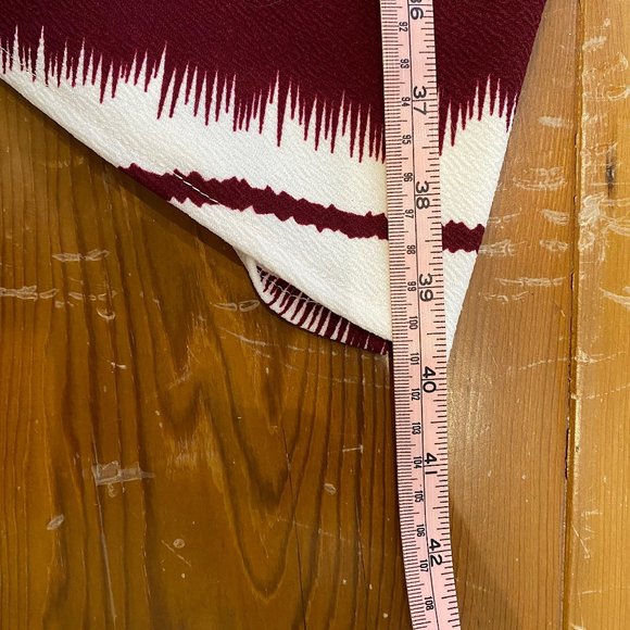 NWOT Willowmore Asymmetrical Burgundy and White Striped Dress - Picture 15 of 16